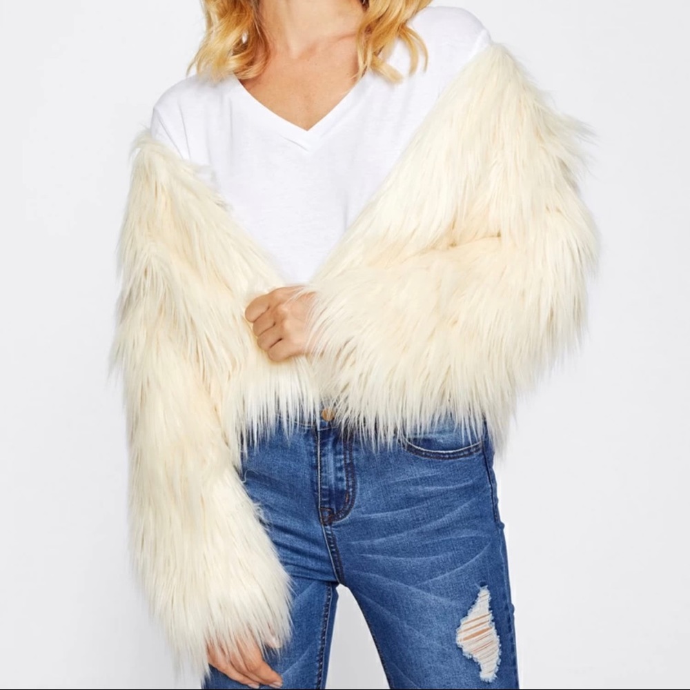 Fluffy Faux Fur Coat